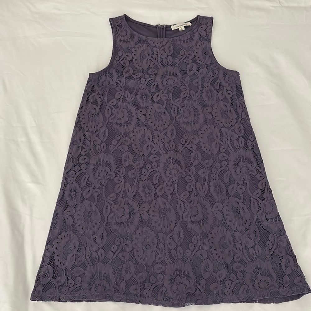 Francesca purple sleeveless knee length dress